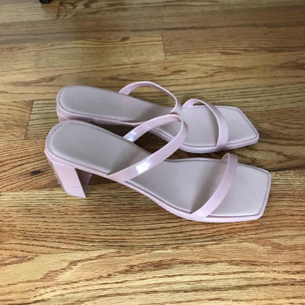 Jeffrey Campbell Pale Pink Heeled Jelly Sandals